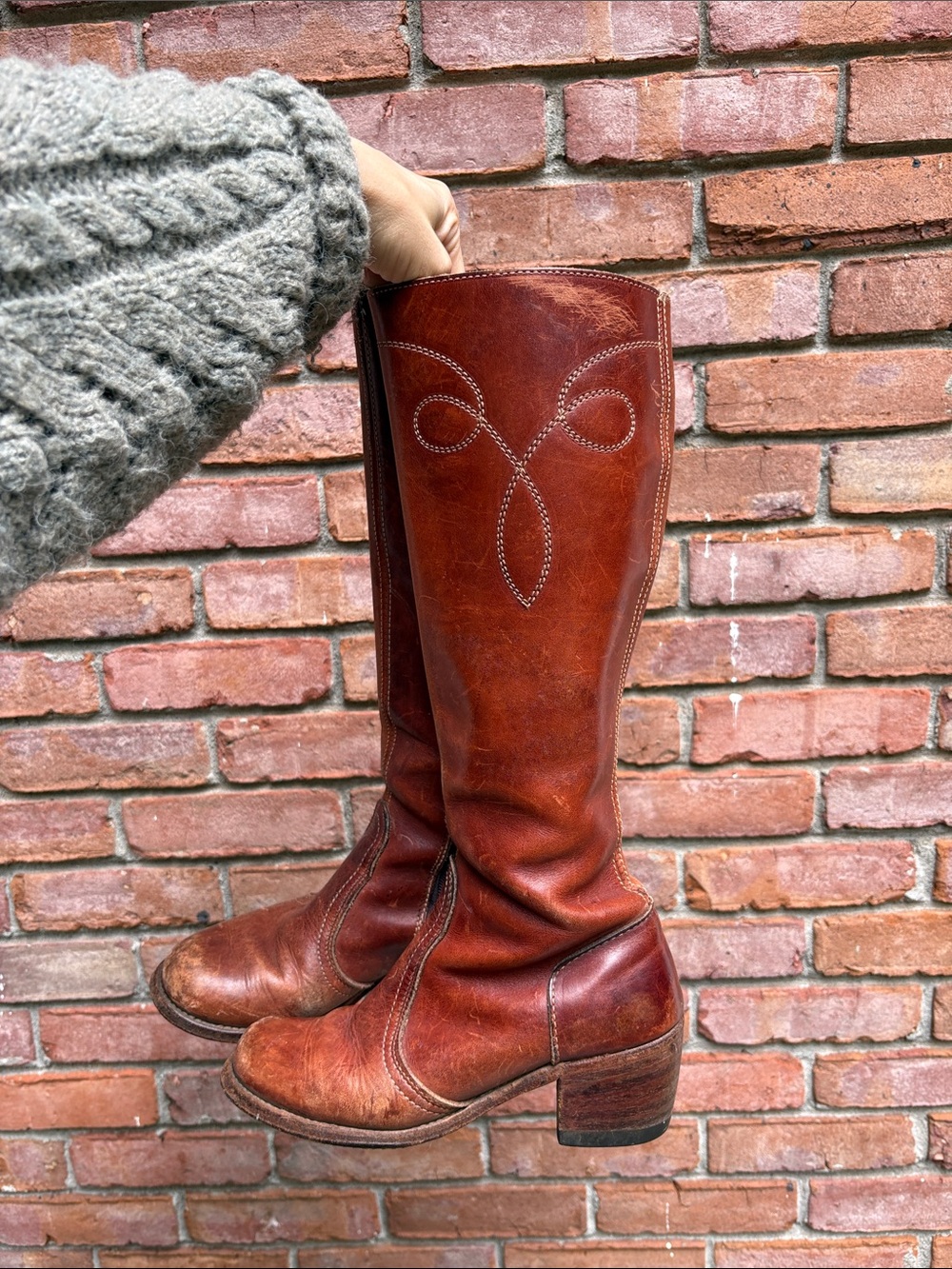 Dexter Chestnut Brown Vintage Leather Boots
